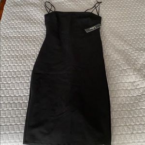 Lulus new with tags black midi bodycon- cross back